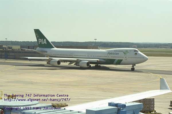 PIA B-747-223 at Frankfurt Airport